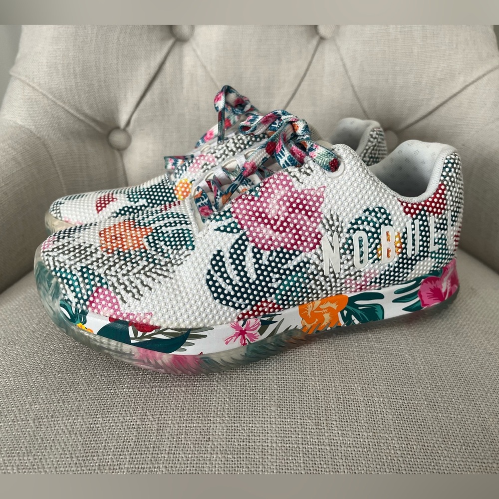 (🌺 SOLD) NoBull Women's Floral Court Trainer - Picture 3 of 15